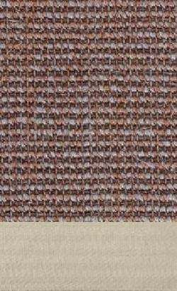 Sisal Salvador rosenholz 012 tæppe med kantbånd i elfenbein 003